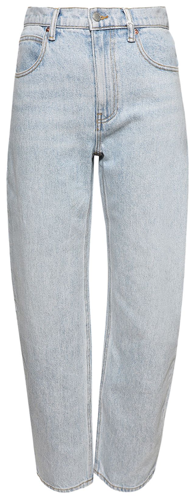 Alexander Wang Zipped Back Leg Slit Rounded Jean Bleach
