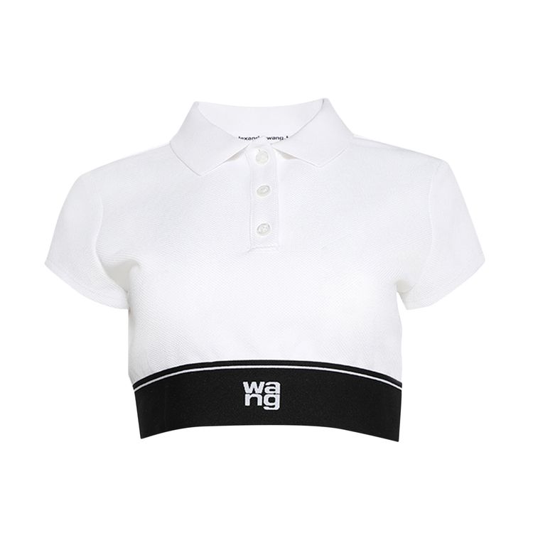 Alexander Wang Cheerleader Polo Top White