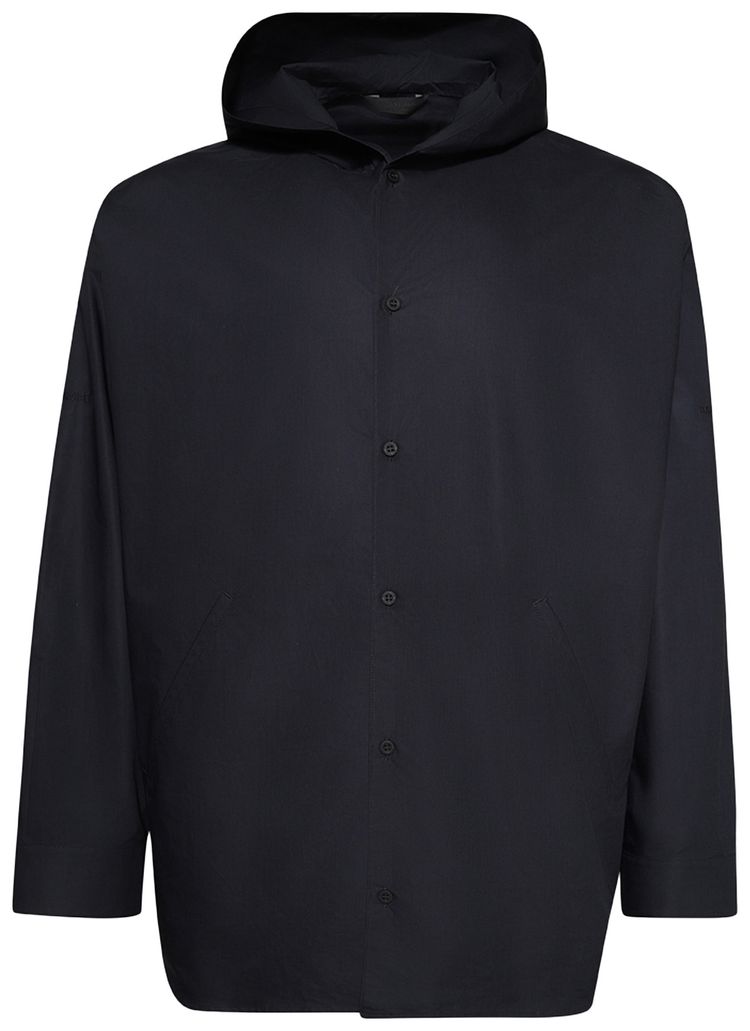 Balenciaga Hooded Shirt Washed Black
