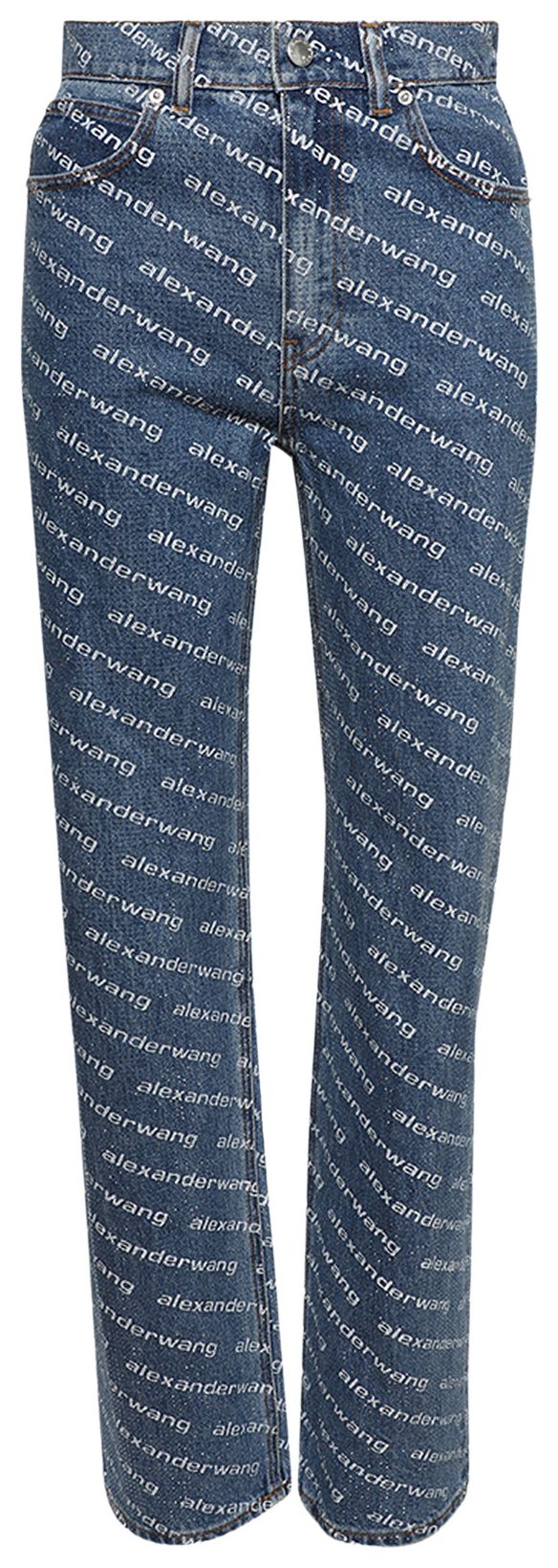 Jeans Alexander Wang Donna Taglia 26 Blu 100% Cotone A Gamba Larga - Usato Buono
