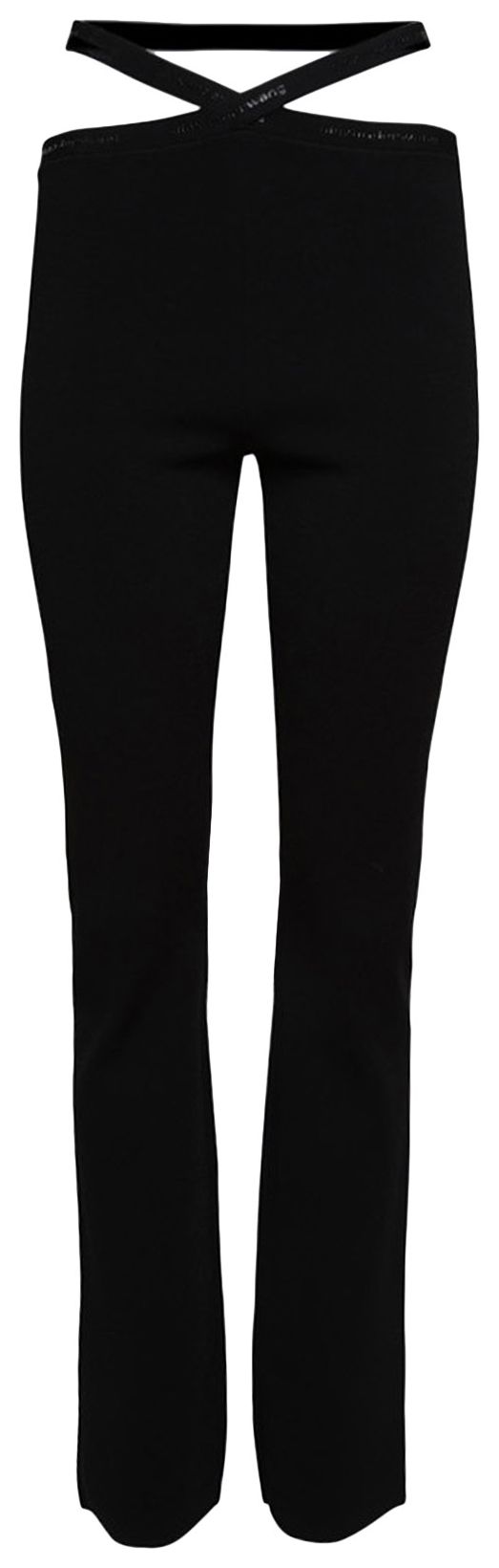 Alexander Wang Legging W Criss Cross Logo Trim Black