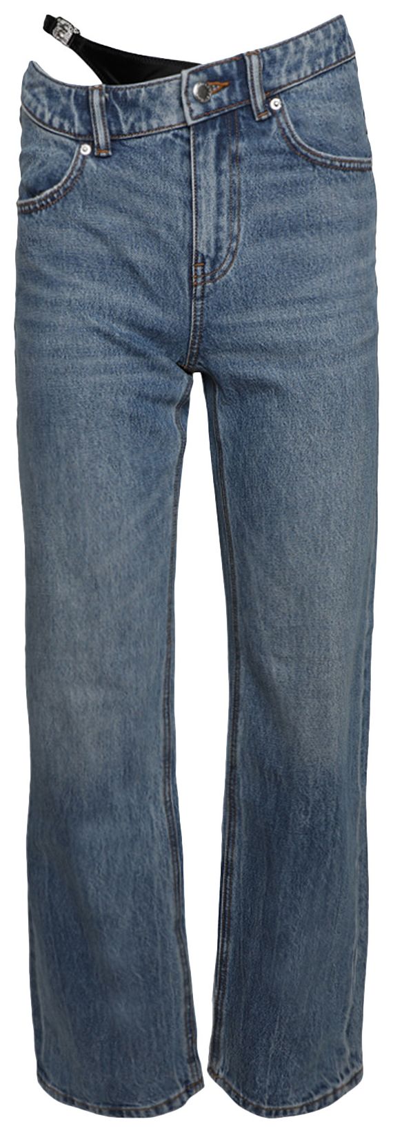 Alexander Wang Asymetrical Waistband Jean With Bikini Vintage Light Indigo