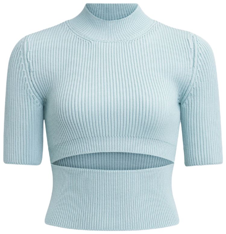 Alaia Slit Crop Top Menthe