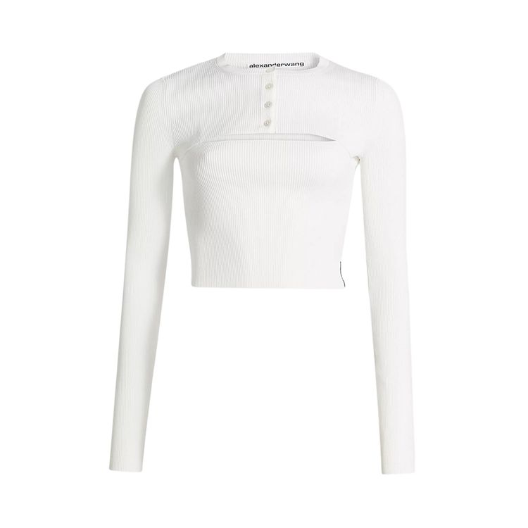 Alexander Wang Cropped Cardigan W Cami Tank Twinset Soft White