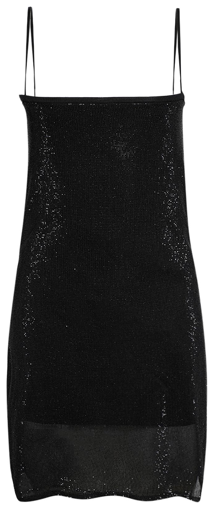 Alexander Wang Mini Slip Dress W Clear Bead Hotfix Black
