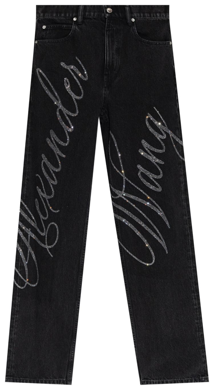 Alexander Wang Ez Mid Rise Jean Grey Aged