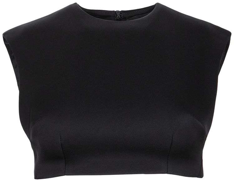 David Koma Sleeveless Crop Top Black