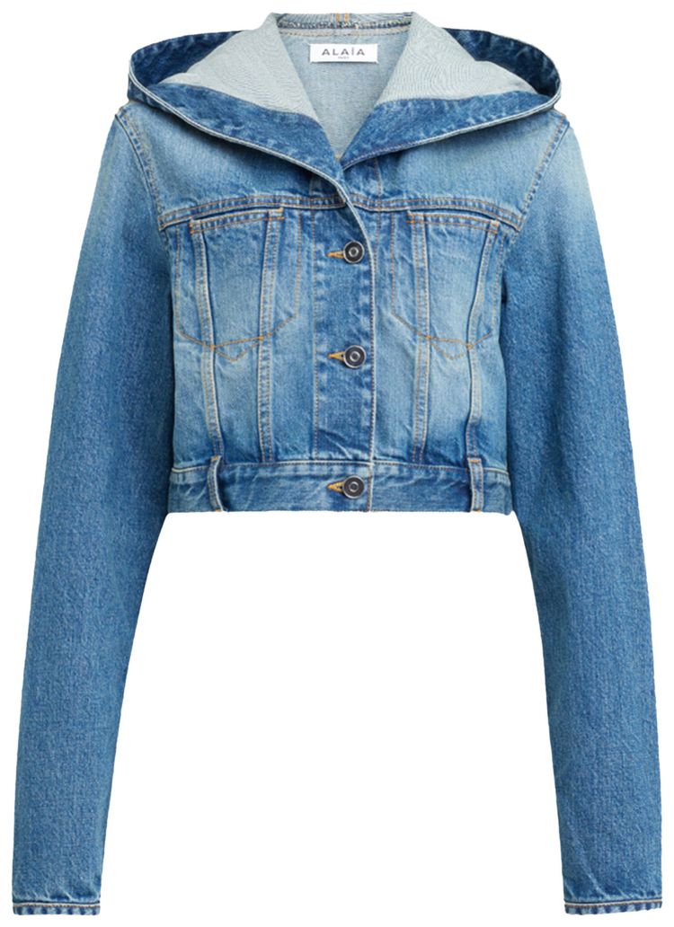 Alaia Hooded Jacket Bleu Vintage