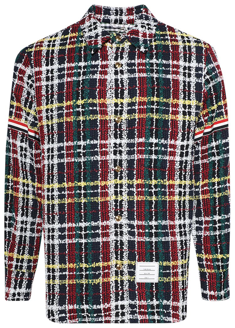 Thom Browne Snap Front Shirt Jacket Multicolor