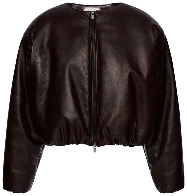 Magda Butrym Leather Jacket Burgundy