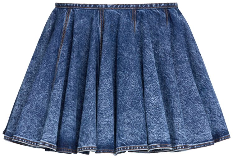 Alaia Skater Skirt Bleu Neige