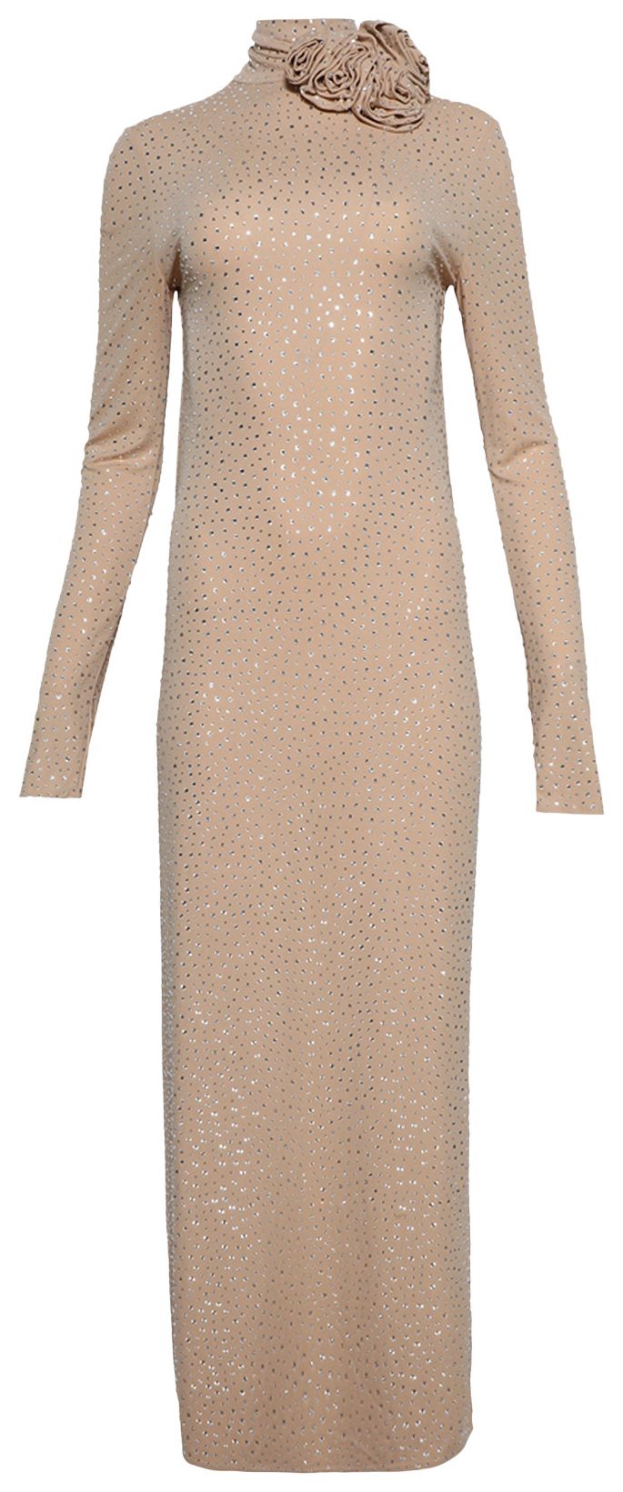 Magda Butrym Dress Beige Crystals