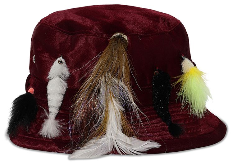 Melrose High Big FiH Bucket Hat Maroon