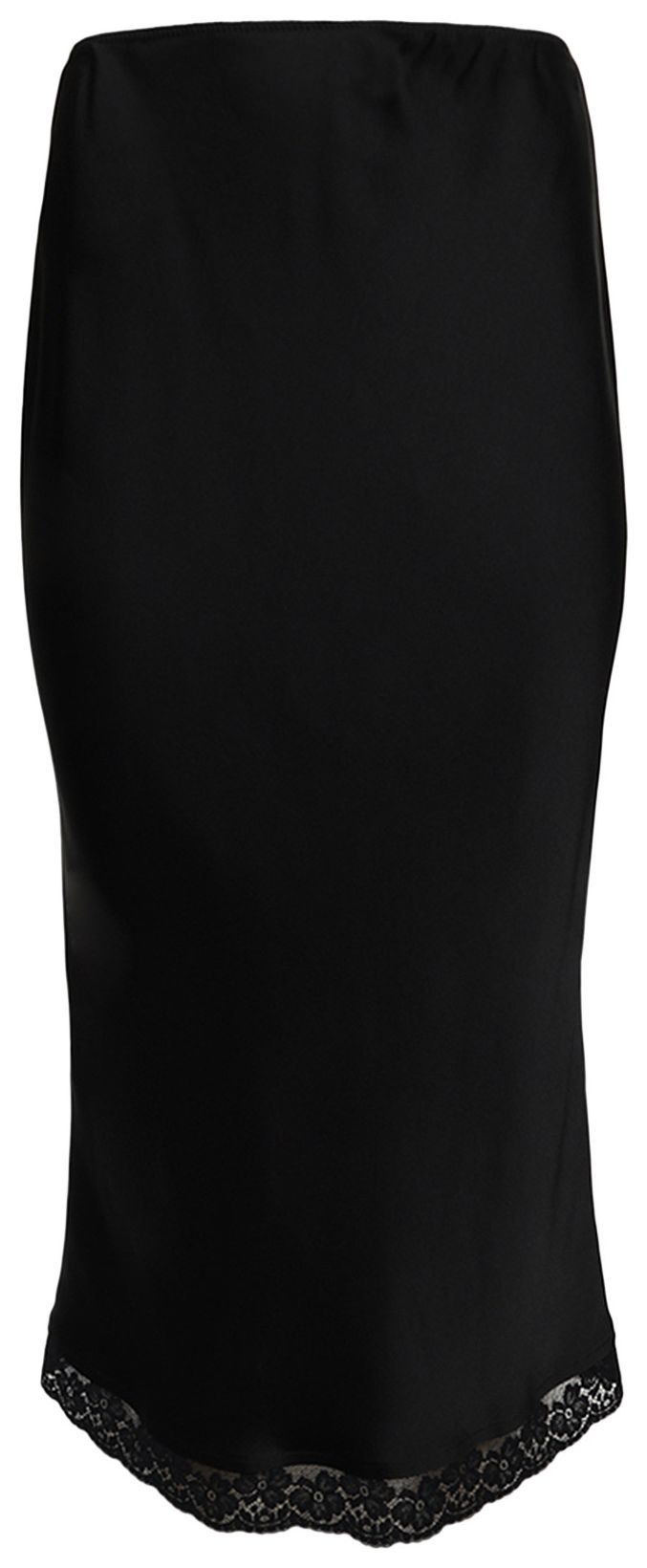 Victoria Beckham Lace Trim Slip Skirt Black