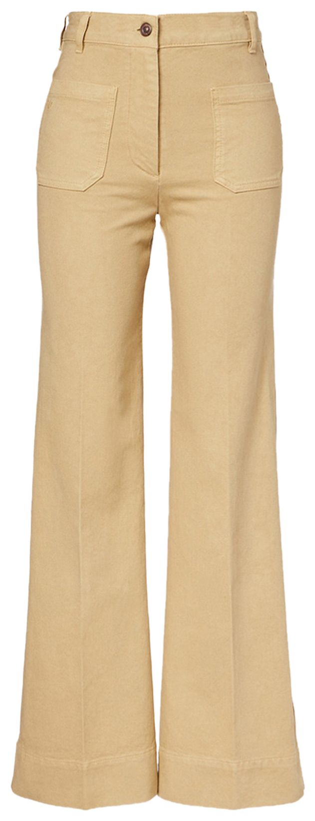 Victoria Beckham Regular Alina Jean Butter Yellow Garment Dye