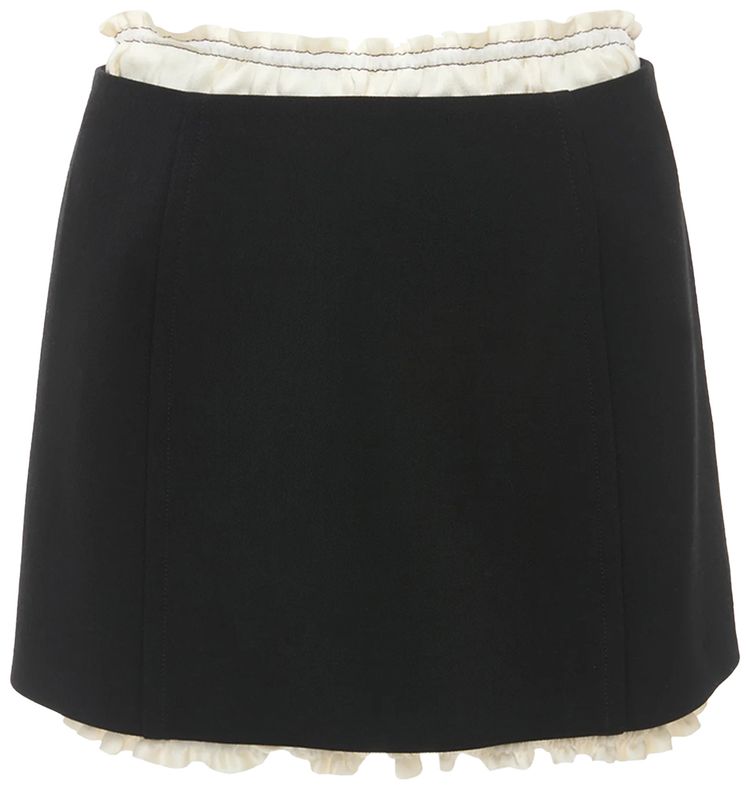 Victoria Beckham Ruched Detail Mini Skirt Black