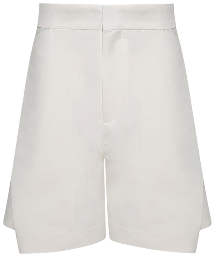 Victoria Beckham Fold Detail Straight Leg Culotte Ivory