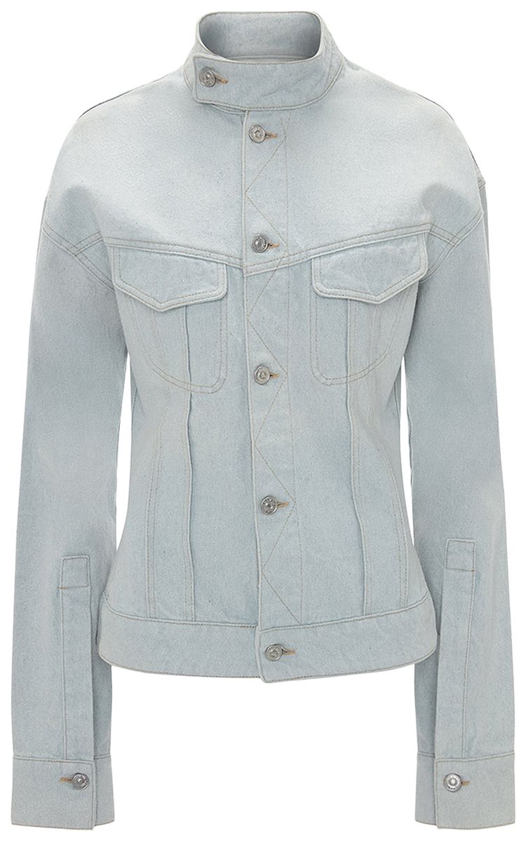Victoria Beckham Sculptural Denim Jacket Light Azul