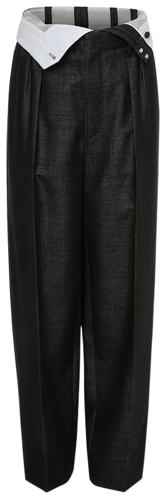 Victoria Beckham Double Waistband Detail Trouser BlackIvory