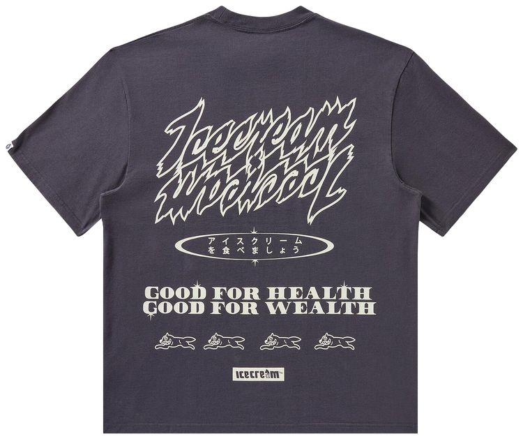 Icecream Money On My Mind Knit Oversized Tee Charcoal