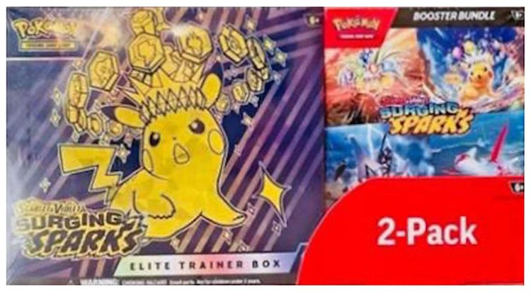 Pokemon Scarlet  Violet Surging Sparks Elite Trainer Box  Booster Bundle Costco
