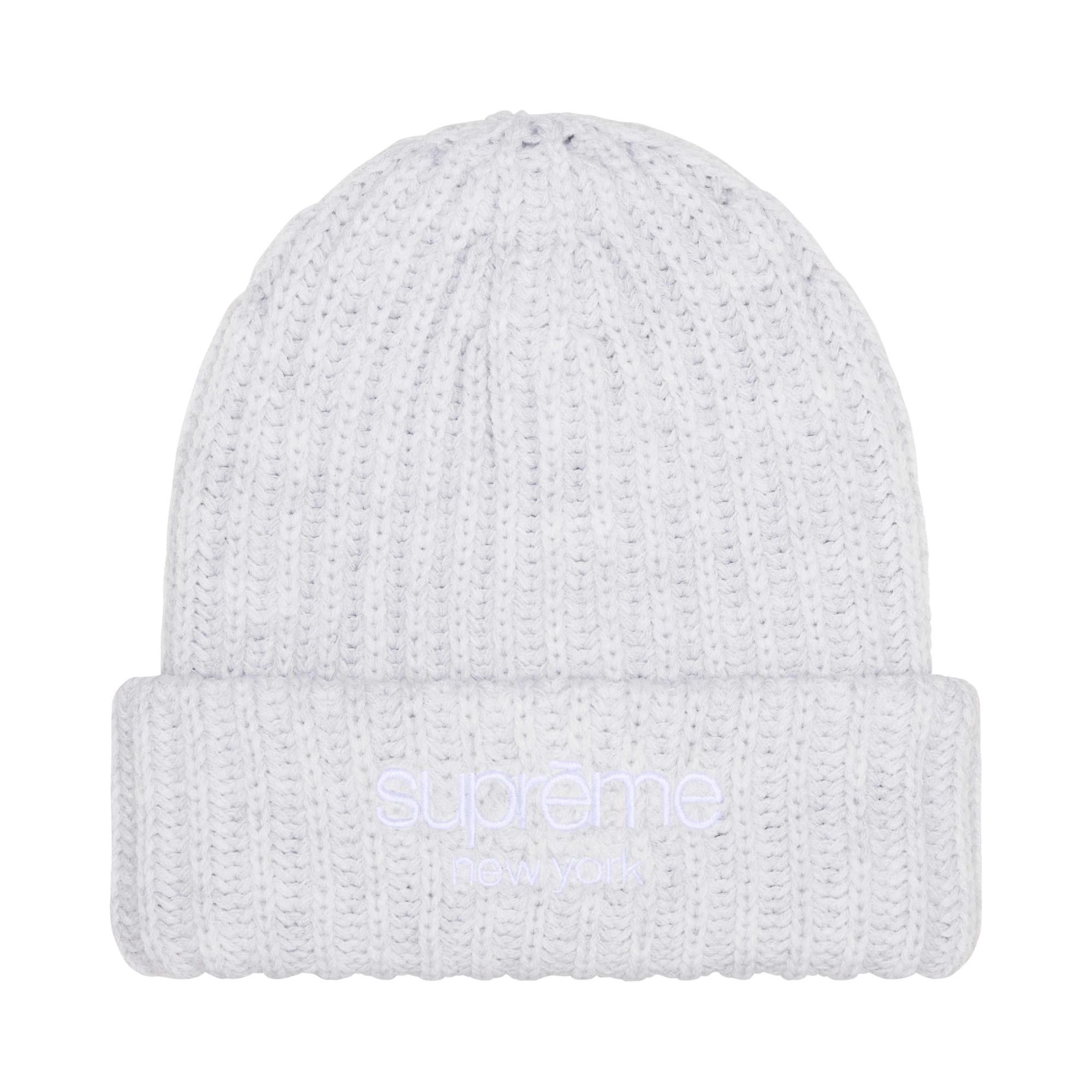 Buy Supreme Chunky Rib Classic Logo Beanie 'Ash Grey' - FW25BN42