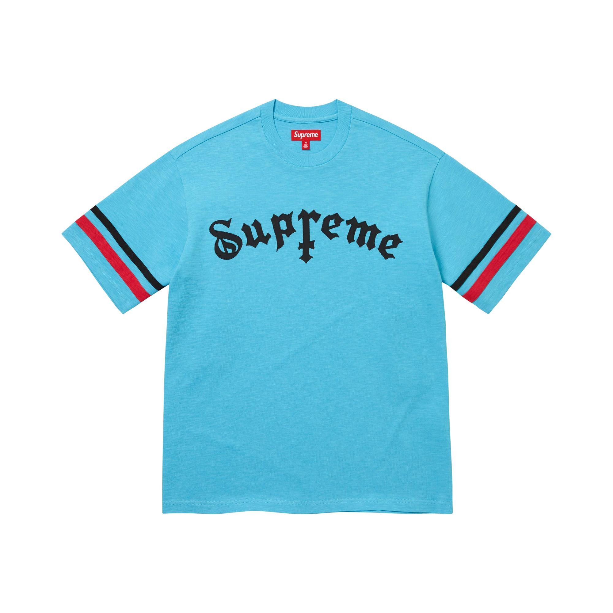 Buy Supreme Cross Short-Sleeve Top 'Cyan' - FW25KN95 CYAN | GOAT