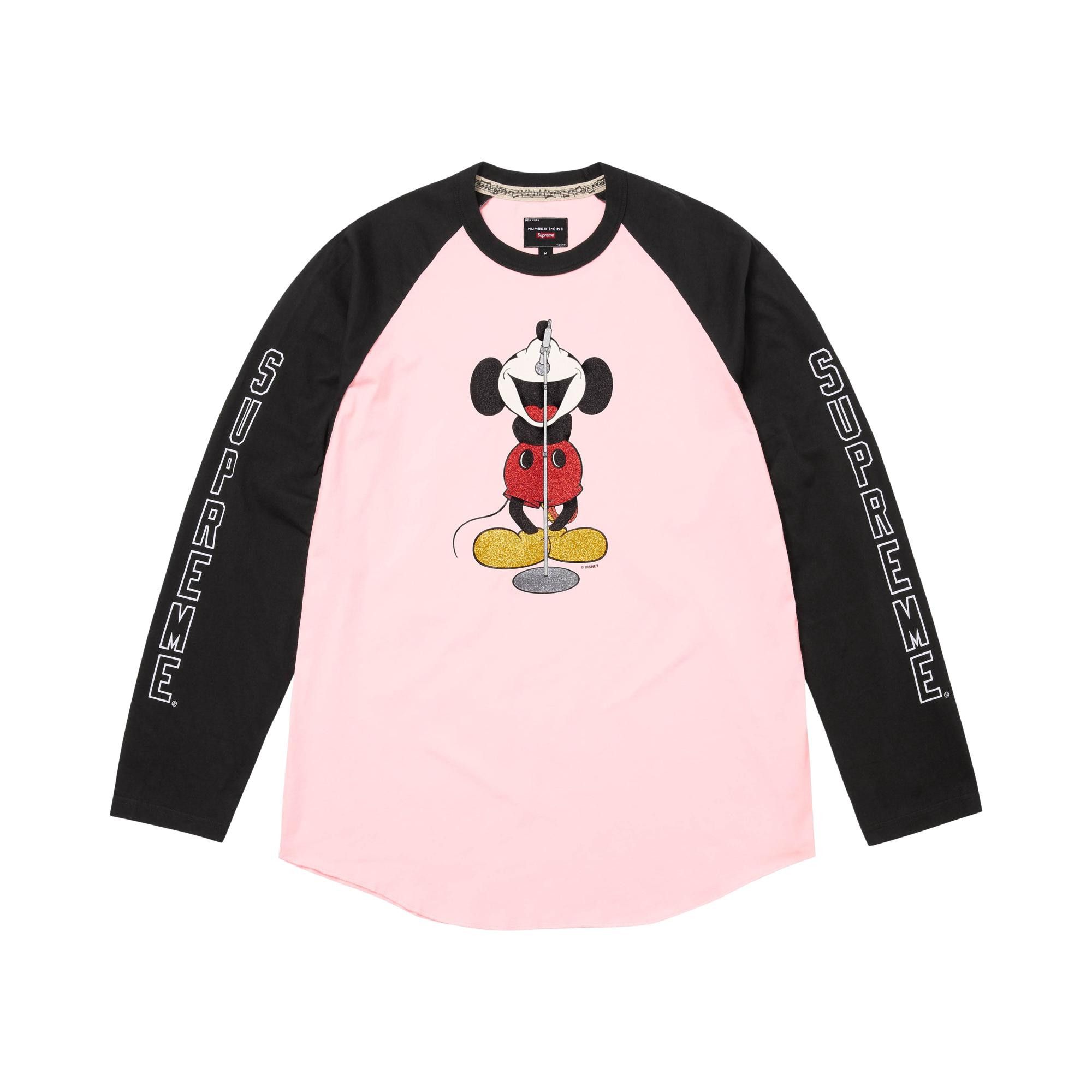 トップス Number (N)ine x Mickey Mouse Raglan XXL Buy Supreme x Number (N)Ine x Mickey Mouse Raglan Long-Sleeve Top