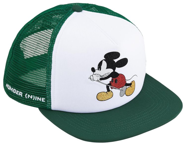 Supreme x Number NIne x Mickey Mouse Mesh Back 5 Panel Green