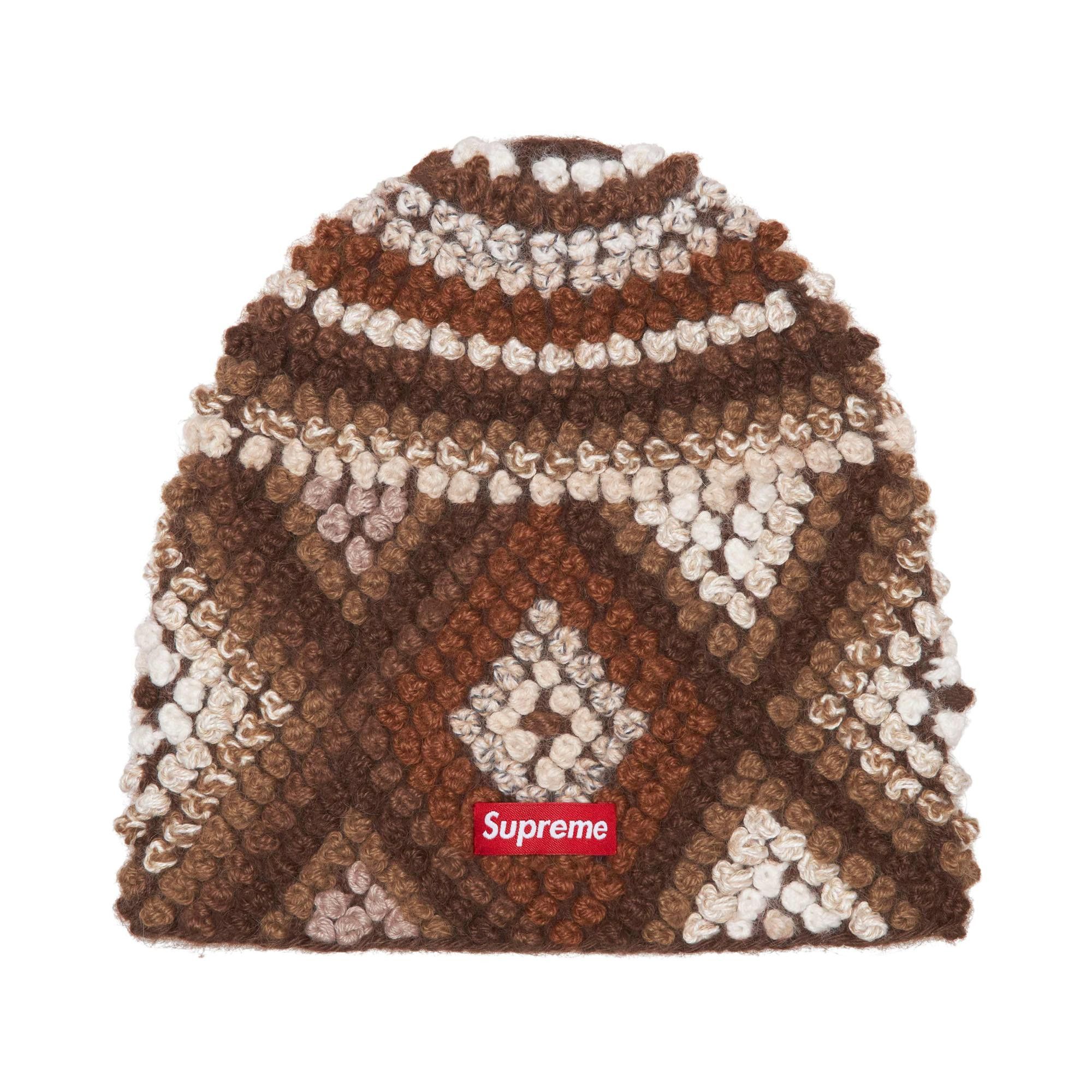 Buy Supreme Textured Knit Beanie 'Brown' - FW25BN59 BROWN | GOAT
