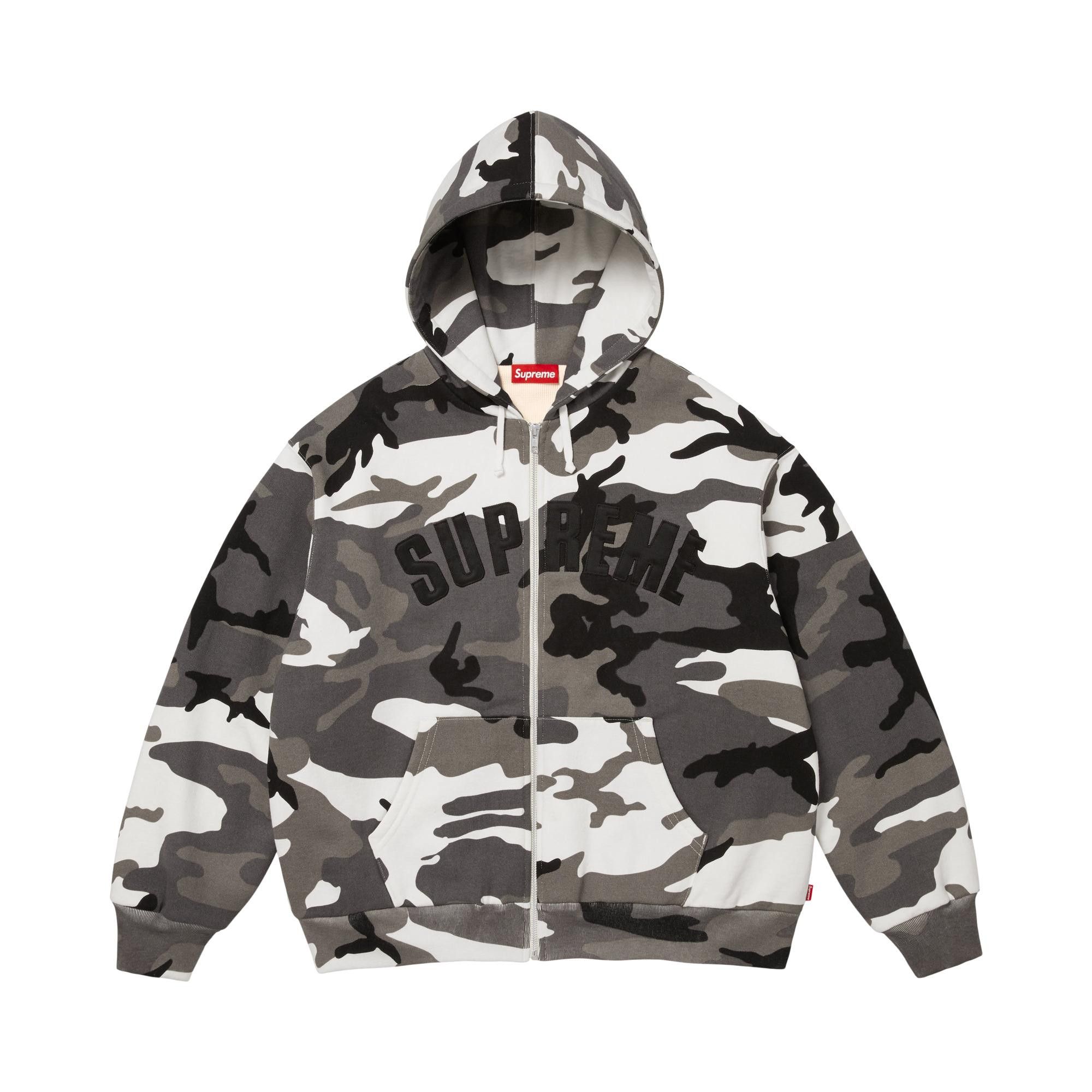 Buy Supreme Arc Thermal Lined Zip Up Hooded Sweatshirt 'Snow Camo