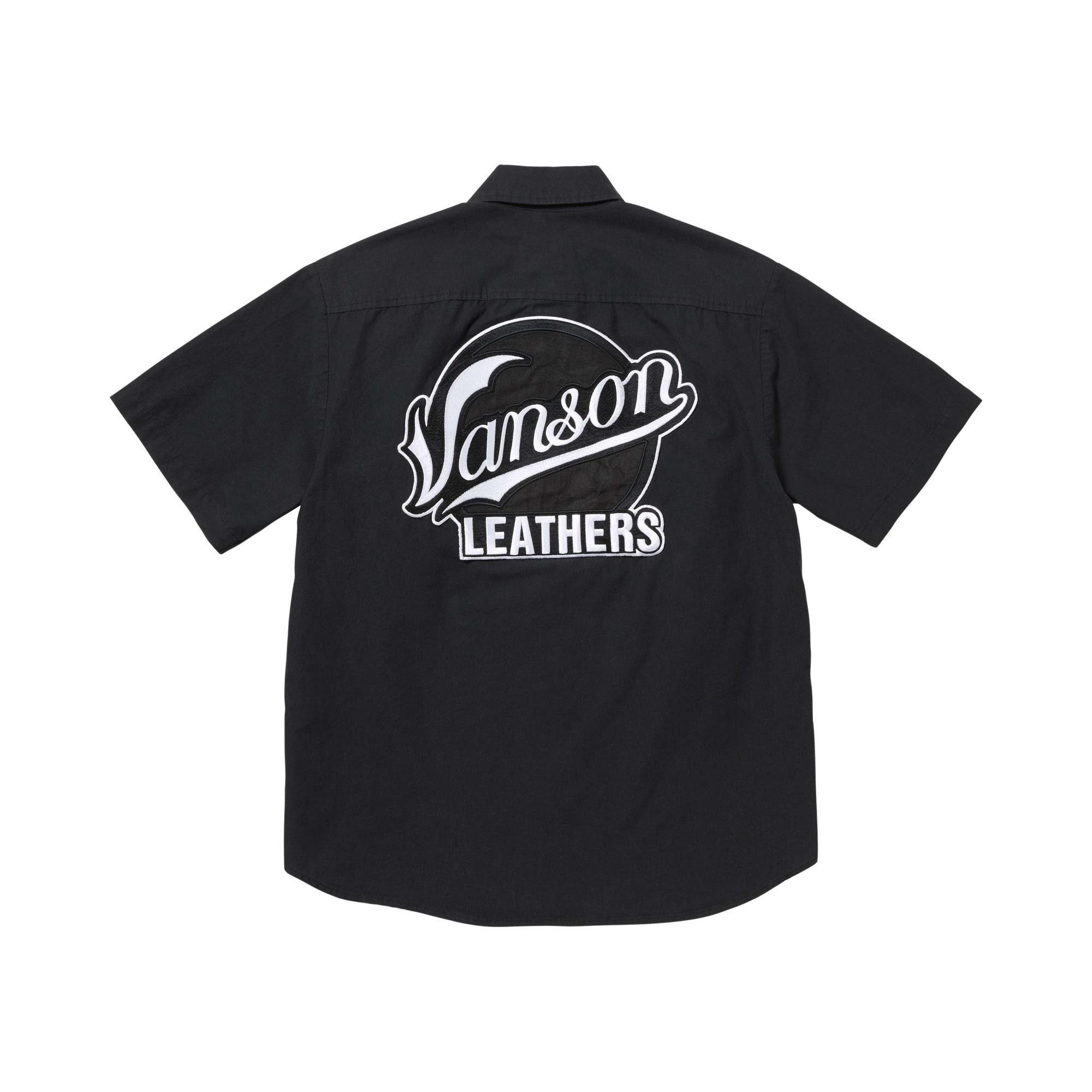 しょむ Buy Supreme x Vanson Leathers Short-Sleeve Work Shirt 'Black
