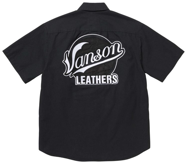 Supreme x Vanson Leathers Short Sleeve Work Shirt Black