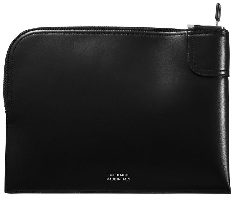 Supreme Leather Money Bag Black