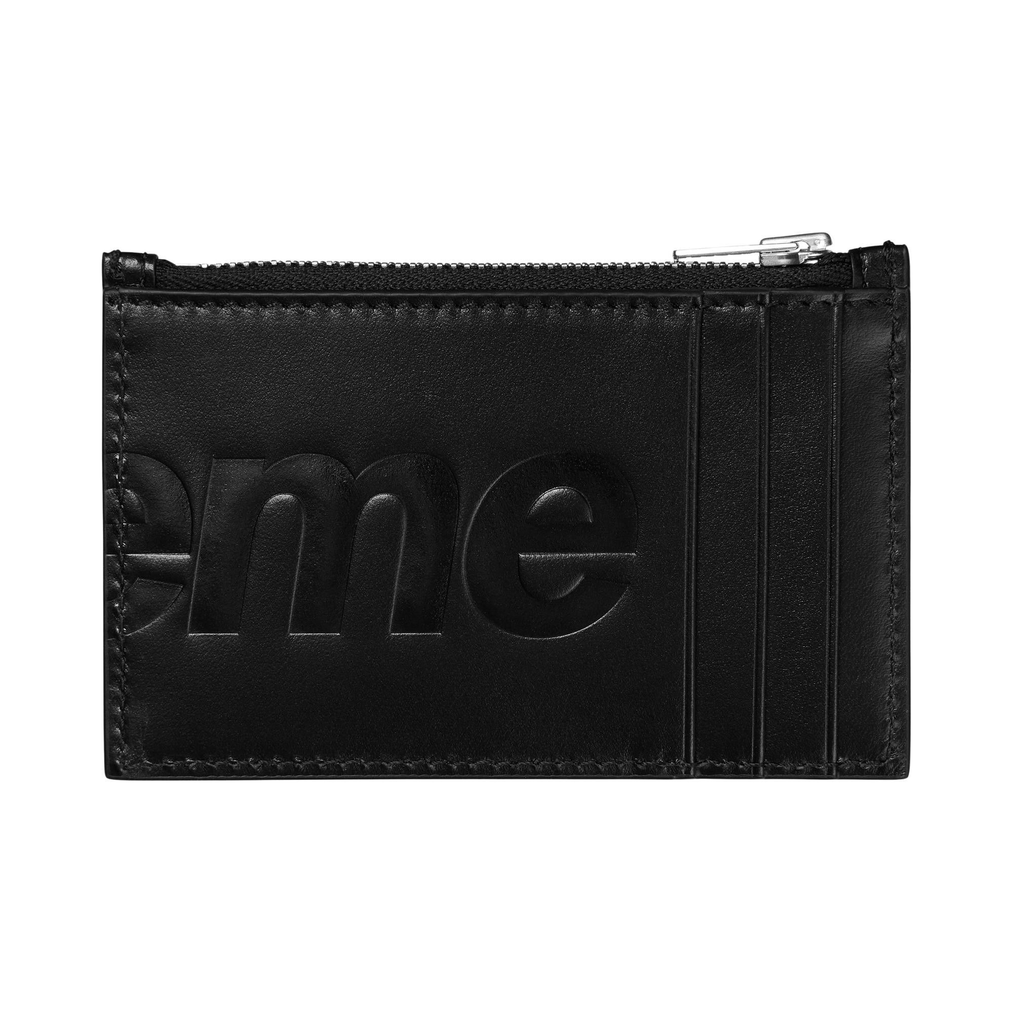 Buy Supreme Leather Zip Card Holder 'Black' - FW25B27 BLACK | GOAT