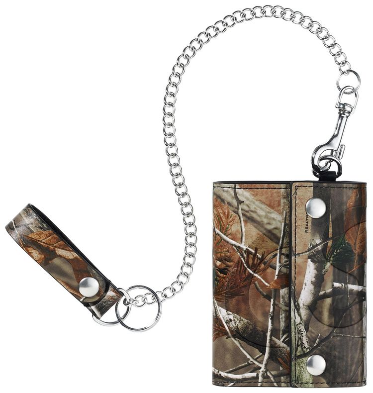 Supreme Leather Chain Wallet Realtree AP Camo