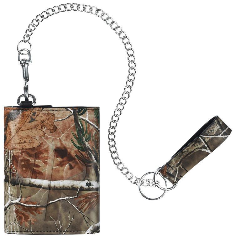 Supreme Leather Chain Wallet Realtree AP Camo