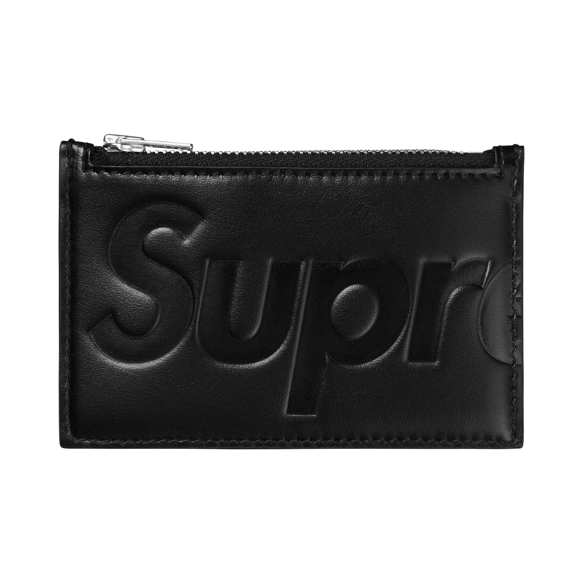 Buy Supreme Leather Zip Card Holder 'Black' - FW25B27 BLACK | GOAT