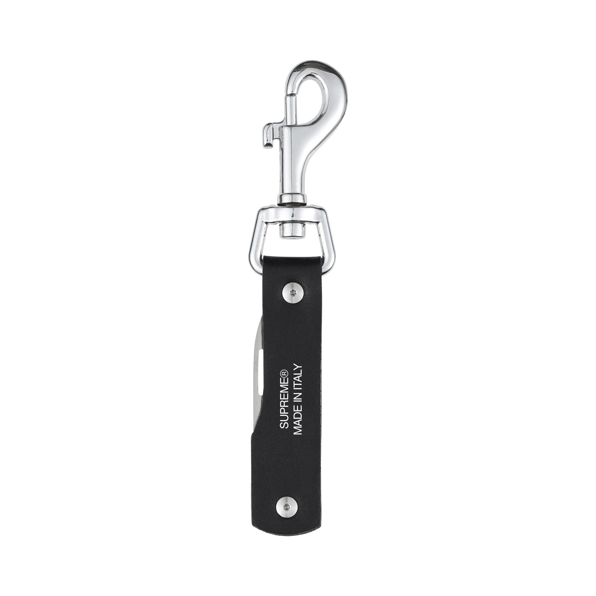 Buy Supreme Leather Clip Knife 'Black' - FW25B21 BLACK | GOAT