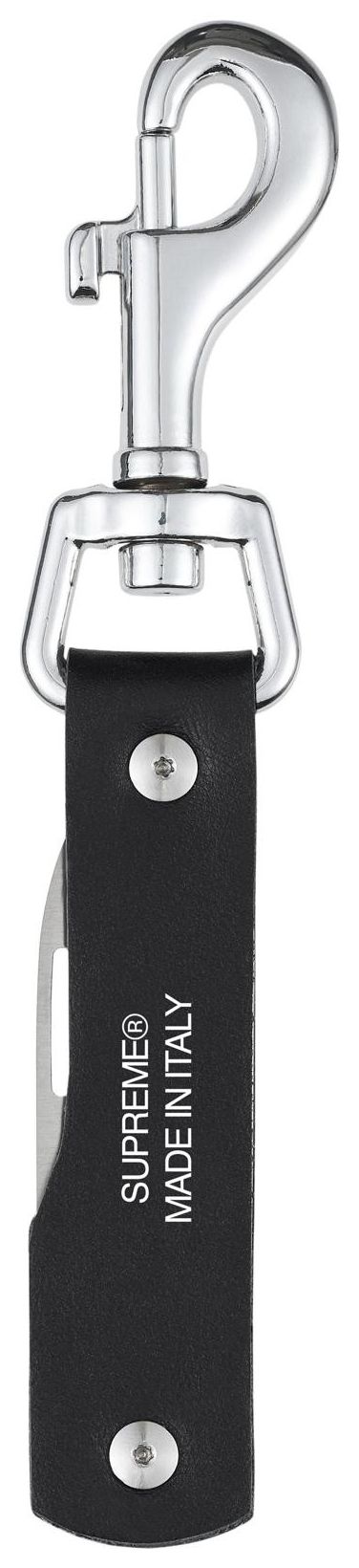Supreme Leather Clip Knife Black