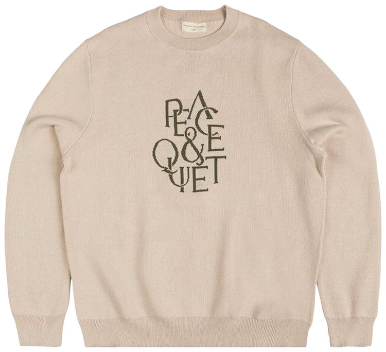 Museum of Peace  Quiet Flock Knit Sweater Tan