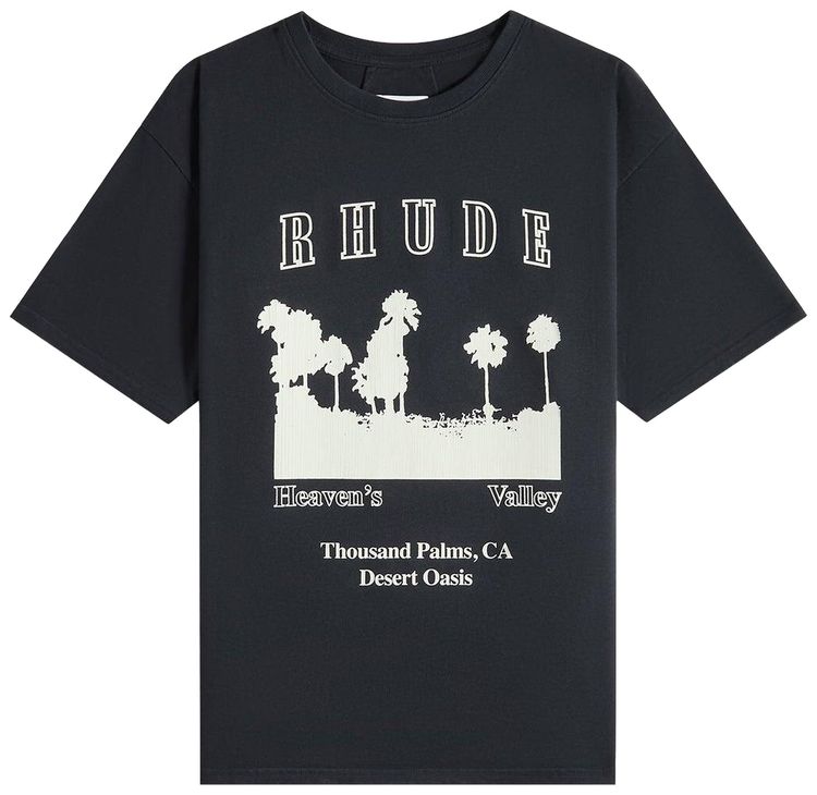 Rhude Thousand Palms Tee Vintage BlackWhite