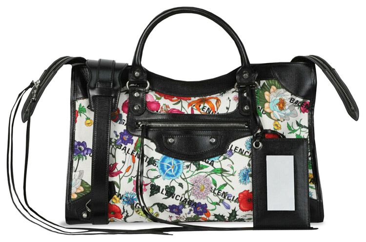 Gucci x Balenciaga Large Flora City Bag Multicolor