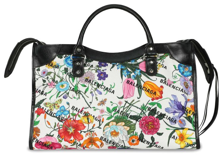 Gucci x Balenciaga Large Flora City Bag Multicolor