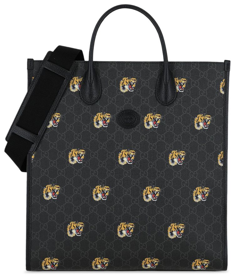 Gucci Tiger Shoulder Bag Black