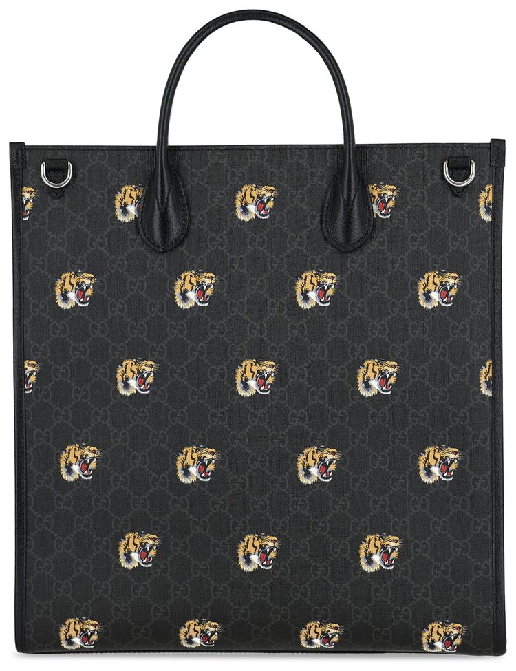 Gucci Tiger Shoulder Bag Black