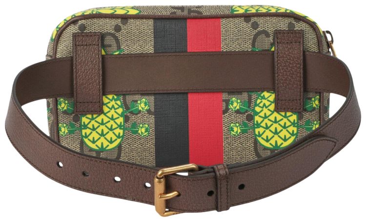 Gucci Pineapple GG Supreme Belt Bag Brown
