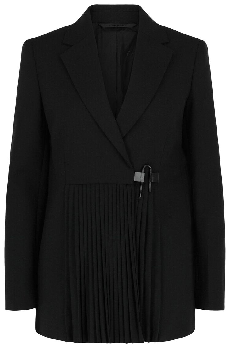 Givenchy Accordion Pleated U Lock Jacket Black
