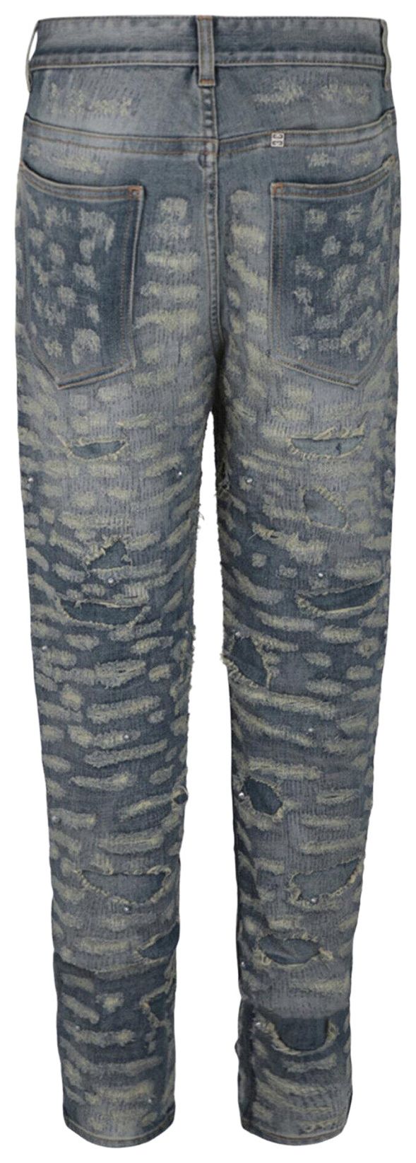 Givenchy Destroyed Skinny Jeans Medium Blue