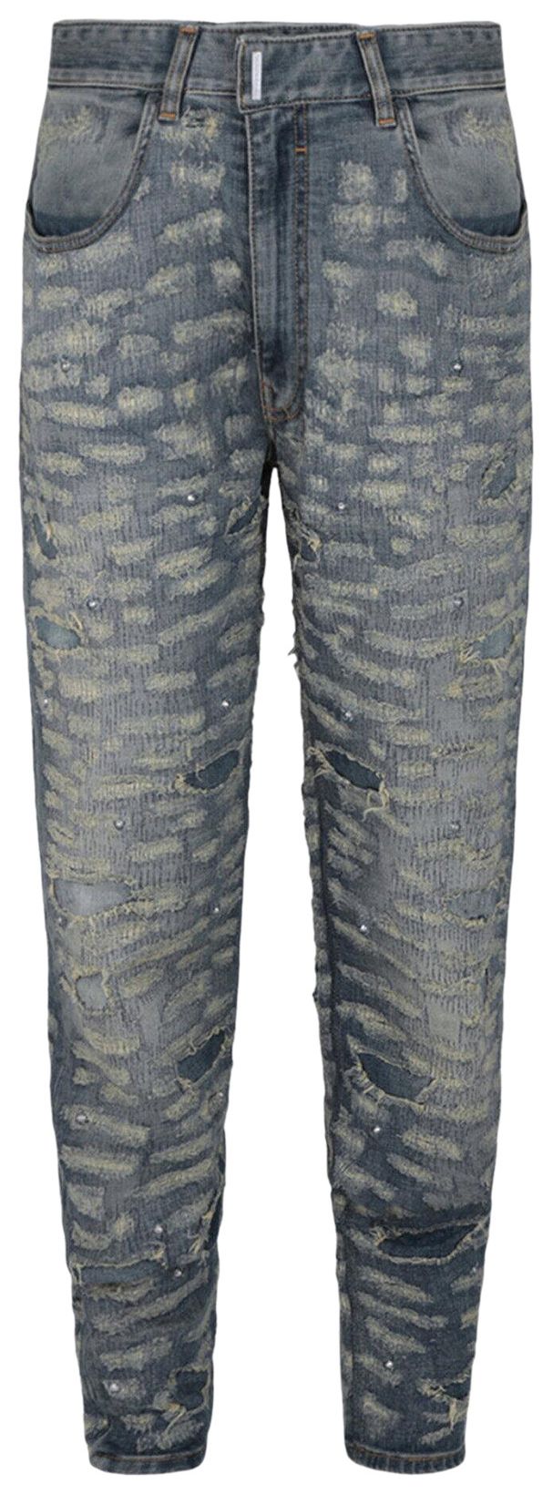 Givenchy Destroyed Skinny Jeans Medium Blue